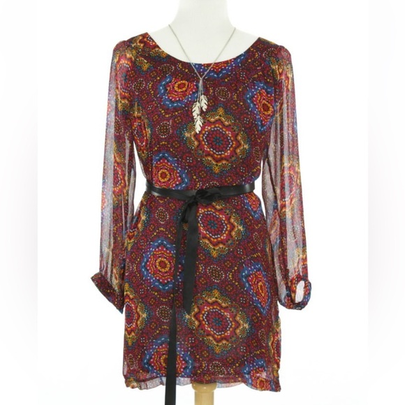 ⭐️BOGO FREE⭐️ OLSENBOYE Patterned Dress-EUC - Picture 1 of 3